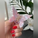 Rose quartz color butterfly hair clip hair claw Emi Jay similar Pink Photo 3
