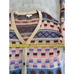 La Regale LA Hearts Heartbreaker Cardigan VNeck‎  Sweater Large Multicolor Photo 9