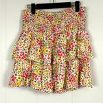 VERO MODA NWT  Floral Layered Ruffle Smocked Wide Waistband Size Medium Preppy Photo 0