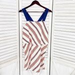 ZARA  Nautical Striped Tiered Halter Mini Dress White Red Blue Small Photo 9