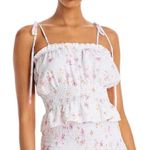 Lucy Paris   eyelet pink floral print blouse Photo 0