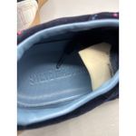 Steve Madden Tucker Navy Sneakers 9 Velour Casual Gum Sole Pink Accents Photo 4