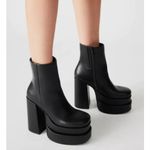 Steve Madden Cobra Platform Heel Boots Chunky Black Leather Women 8M Y2K Goth Photo 1