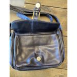 vintage‎ Ralph Lauren Deep Chocolate Brown Purse Crossbody gold clasp Photo 1