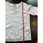 Saint Tropez West Saint Tropez‎ West White 100% Linen Silver Embroidered Tunic Top Size Large Photo 11