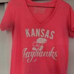 Pressbox Pink Kansas Jayhawks Fitted V Neck Photo 1