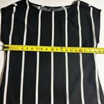 Banana Republic Vertical Stripe Blouse | Black & White | Size Small Photo 2