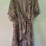 Chelsea28 High Low Wrap Dress Mauve Pink Floral Photo 3