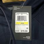 Under Armour  Terry Fleece Blocked Hoodie With Hat Navy Blue White Gray Sz XS NWT Photo 5