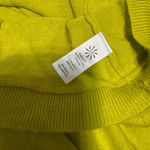 Athleta sz S Fine Knit Hooded Sweater Sweatshirt Double Zip Neon Yellow Green Photo 7