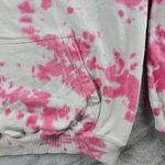 H&M  Smiley Collaboration Positive Pullover Hoodie Women's Size Large Tye Dye Photo 11