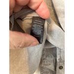 EXPRESS  Gray Washed Long Sleeve Lace Up Band Collar Blouse Women's Size Small Photo 3