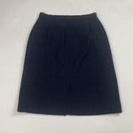Rafaella  Womens sz 6 Skirt Solid Navy Blue Zip Up Knee Length Pencil Career Work Photo 2