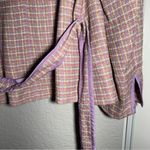 VINTAGE Terry Lewis • Tweed Blazer Jacket • Purple Yellow Green • Lined • Small Photo 13