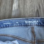 Sonoma  Goods For Life Jeans Womens 10 Blue Denim Boyfriend‎ Patchwork Stretch Photo 2