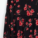 Renamed Womens Floral Crochet‎ Tiered Dress Size M Black Long Sleeve Whimsigoth Red Size M Photo 4
