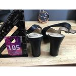 Life Stride Gigi Women's 8.5 Black Leather Sling Back Almond Toe Pump Heels Photo 2