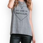 Lovers + Friends new ᯾ No One in Particular Muscle Tee Tank Top ᯾ Heather Grey ᯾ Photo 2