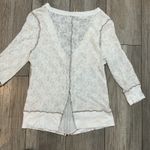 BKE  White Lace Zip Up Cardigan Boho‎ Cottagecore Festival Lightweight Layering Photo 5