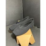 NWT Vivaia Margot 2.0 Black Knit Flat Shoes Square Toe Women's 41 US 9.5 WIDE Photo 4