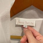 Vintage 80’s semi sheer silky white mesh wide collar flowy blouse wrap button Size 12 Photo 9