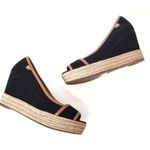 Tory Burch Majorca Espadrilles Peep Toe Wedge- Size 8.5 Photo 3
