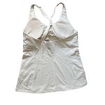 Lululemon  Kanto Catch Me Tank Built-in Bra White‎ Size 12 Yoga Pilates Gym GUC Photo 4