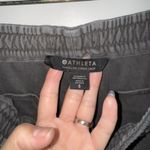 Athleta  Farallon Cargo Crop Pants Cypress Green Gray Pull On Pockets Womans Sz 8 Photo 2