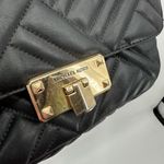 Michael Kors  Peyton Medium Black Quilted Shoulder Bag Designer Gold Photo 6