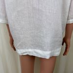 ZARA  Cuff Sleeves Oversized 100% Linen Tunic Blouse Shirt Top Size SM Photo 11