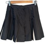 Nike Rare Vintage Black And White Pleated YTennis Skirt With Plaid Crested Logo Photo 5