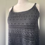Black Lace Adjustable Tankini Top Size M Photo 3