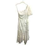 ASTR NWT the Label Santorini Midi Dress in White One Shoulder Flowy Chiffon sz M Photo 3