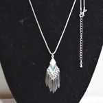 Source Unknown Southwestern Navajo Style Silver Tone Pendant 18" Everyday Casual Necklace Photo 0