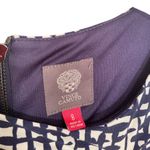 Vince Camuto  Navy/White Long Sleeve Sheath Dress Size 8 Photo 2