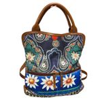 Desigual  Cordoba Happy Bazar Fold Over Crossbody Bag Multicolor Canvas Boho Photo 2