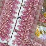 Free People  Top White Pink S Oversized Cath Me If You Can Paisley Boho Dolman Photo 5