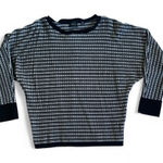 Cyrus  Black and White Patterned Monochromatic Knit Women’s Dolman Sweater M Photo 0