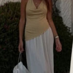 ZARA  ZW WOMAN SS25 COMBINATION HALTER DRESS BEIGE 1165/001/450 VIRAL Photo 0