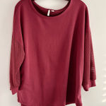 Live well oversized top with mesh panel sleeves size L Red Size L Photo 0