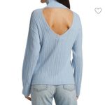 Naadam Baby Blue Cashmere Chic Feminine Workcore Mock Neck Open Back Size Small Photo 1