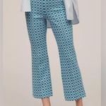 Anthropologie B/W Maeve Patterned Pull-On Bootcut Pants Size M EUC Photo 4