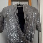 ZARA  silver metallic romper Photo 1