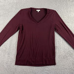 Lucky Brand  Sweater Women Small Oversized V‎ Neck Long Sleeve Pullover Photo 0
