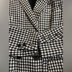 Reformation  Rae Gingham Check Paid Double Breasted Relaxed Blazer Photo 5