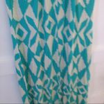 Diosa NWT Boutique Teal & Beige Aztec Tribal Sleeveless Razorback Maxi Dress Small Photo 2