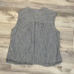 Old Navy Navy Blue & White Striped Sleeveless Button Down Women’s Shirt Small Photo 5