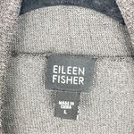 Eileen Fisher Linen Blend Metallic Sheer Long Sleeves Open Cardigan, Size Large Photo 2