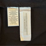 Loft  Womens 14 Navy Blue Gold Button Front Zip Back Sleeveless Ruffle Hem Dress Photo 6