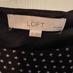 Loft Ann Taylor  Black and White Fitted, Ruched Dress, size SP Photo 3